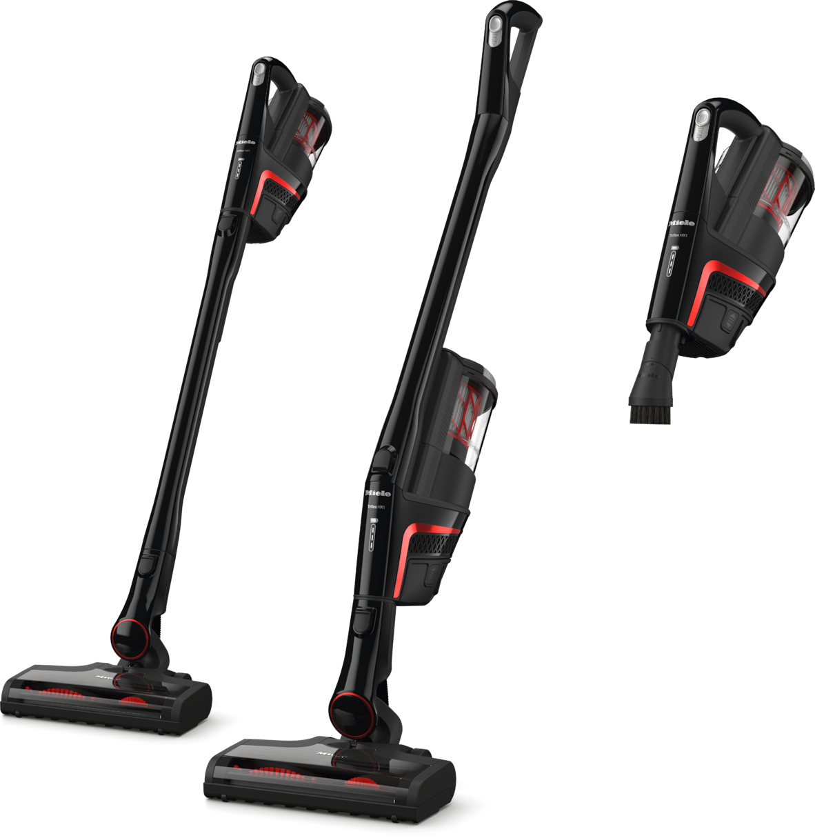 Miele Triflex HX1 - Obsidian Black with Red Accents